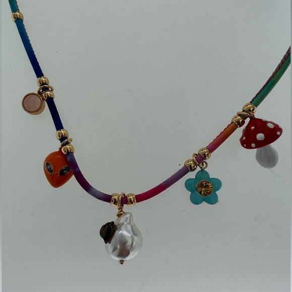 Kurt Geiger Mixed Charm Cord Collar Necklace - Picture 4 of 4